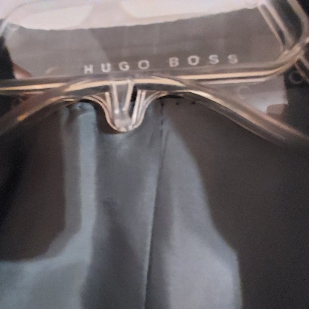 Hugo Boss Men's Suit Jacket - Gray w Blue Pinstripes